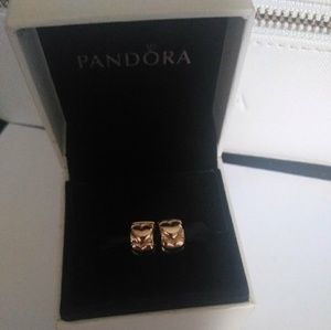 Pandora 14k gold heart clips